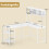 L-Shaped Desk with Bookshelf, White - Space-Saving Design 2