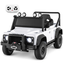 Elektroauto für Kinder mit Fernbedienung, weiß, 12-V-Batterie