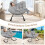 Sedia a dondolo oversize per interni/esterni con cuscino 3