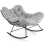 Sedia a dondolo oversize per interni/esterni con cuscino 1
