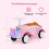 Auto per bambini con clacson, luci a LED, contenitore, rosa 2