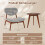 3-teiliges Lounge-Set mit Tisch und 2 Stühlen, Hellgrau 2
