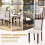 2-Piece Beige Dining Chairs, Padded Seat & Back, Wood Frame 4