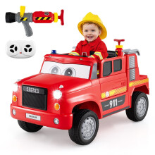 12V Kinder-Elektro-Feuerwehrauto mit Fernbedienung und Wasserpistole