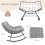 Sedia a dondolo oversize per interni/esterni con cuscino 2