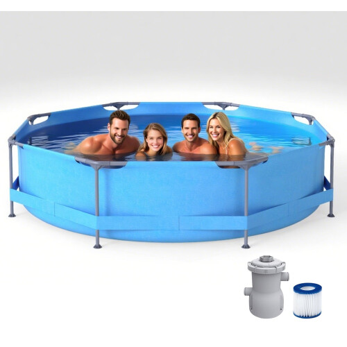 Runder Aufstellpool 3 m x 76 cm mit Filterpumpe 2