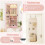 Jewelry Cabinet with Mirror, LED Lighting, Lockable, Pink 3