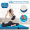 Folding Gymnastics Mat, 122x122x10 cm, Blue, EPE Foam 4