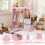 Armario infantil con espejo, rosa, 107 cm 4
