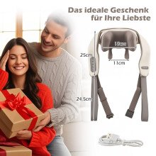 Kabelloses Shiatsu-Nacken- und Schultermassagegerät mit Wärmefunktion