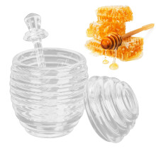 Dispenser per miele in acrilico trasparente 265 ml 8,7 x 8 cm