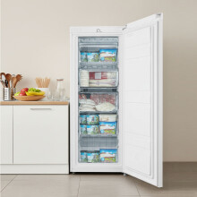 160L Freestanding Tall Freezer Upright Freezer, White