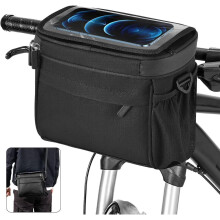 5l Waterproof Bicycle Handlebar Bag With Touchscreen, Front Bag W/adapter & Shoulder Strap For E-bike/bike