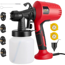 500w Electric Spray Gun With 4 Nozzles, 3 Modes & 800ml Container. Adjustable Flow, Ideal For Fencing. Mains-powered.