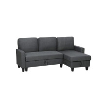 Three-Seater Storage Sofa Bed - Charcoal Grey