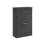 Two-Drawer Minimalistic 10-Shoe Cabinet - Black 1