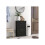 Two-Drawer Minimalistic 10-Shoe Cabinet - Black 2