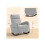 Corduroy Rocking Armchair - Grey 3