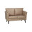Two-Seater Leathaire Sofa - Light Brown 1