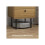 Bedside Table with 2 Drawers and Steel Legs - Oak 1