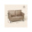 Two-Seater Leathaire Sofa - Light Brown 3