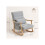 Wood Frame Rocking Accent Chair - Light Grey 3