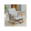 Wood Frame Rocking Accent Chair - Light Grey 2