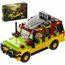 Dinosaur World Car Toys Jurassic Movie Mattoncini da costruzione, regalo di costruzione per bambini,
