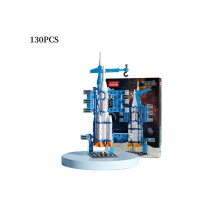 Puzzle di blocchi da costruzione a forma di razzo spaziale Shenzhou per bambini, decorazione e modello