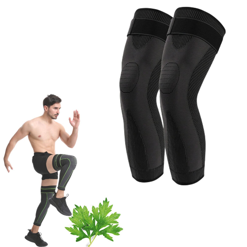 Long Knee Compression Sleeve with SelfHeating Support for Arthritis Pain Relief and Injury Recovery
