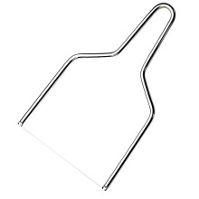 Stainless Steel Cheese Slicer with Adjustable Wire Tension and Ergonomic Grip for Kitchen Use
