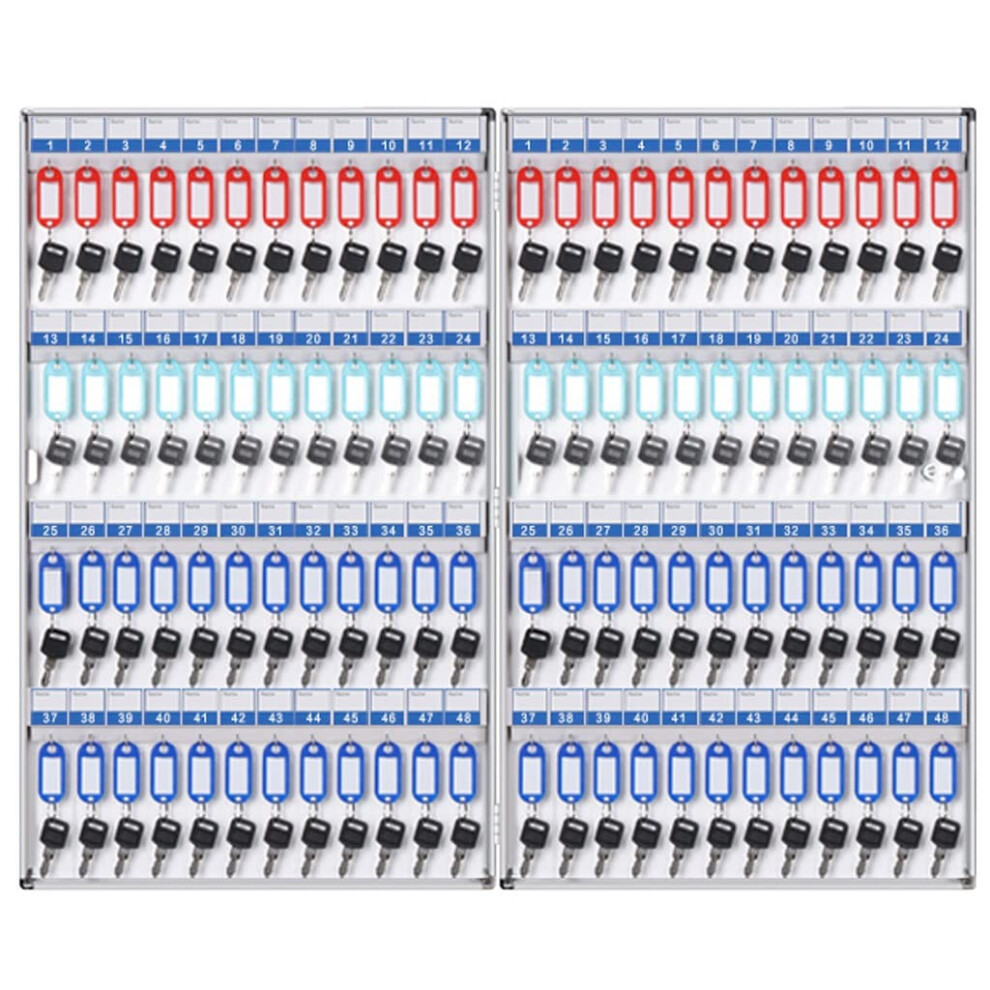 Wallmounted Key Cabinet Large Capacity With 96/120 Hooks Aluminum Design Easy To Install For Garage Or Home Use 9365369514126