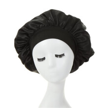 Satin Sleep Cap for Women Hair Care Bonnet Breathable Fabric Nightcap for Curly Hair