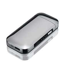 Electric Lighter USB Rechargeable, Windproof Flameless Lighter With LED Display Power, Grey, For Candle Incense Outdoor
