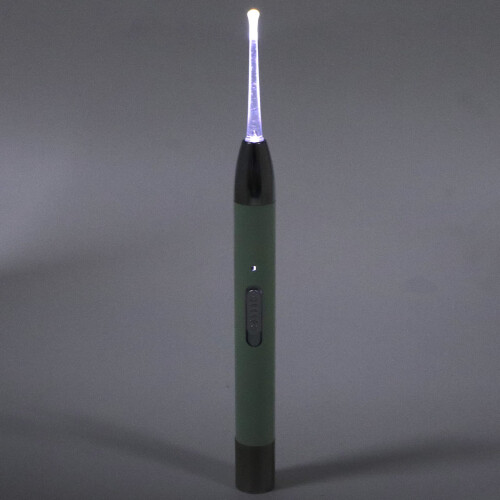 LED Ear Penlight with Dual Light Sources, Comfortable Grip, 300mAh Battery, Light Green 2