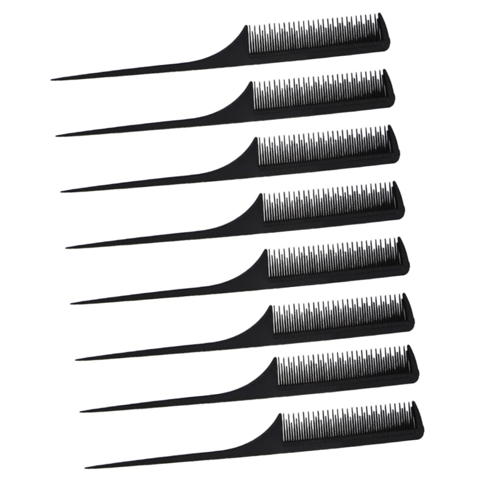 Unisex 8Pcs Heat Resistant Hair Styling Comb Set With Fine Tooth Tail Comb For Precise Sectioning