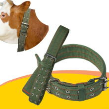 Adjustable Cattle Collar with Metal Buckle Soft Canvas Heavy Duty Livestock Collar for Farm Animals