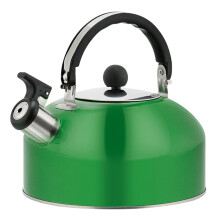 1.8L Stainless Steel Red Whistling Tea Kettle for Stovetop with Ergonomic HeatResistant Handle