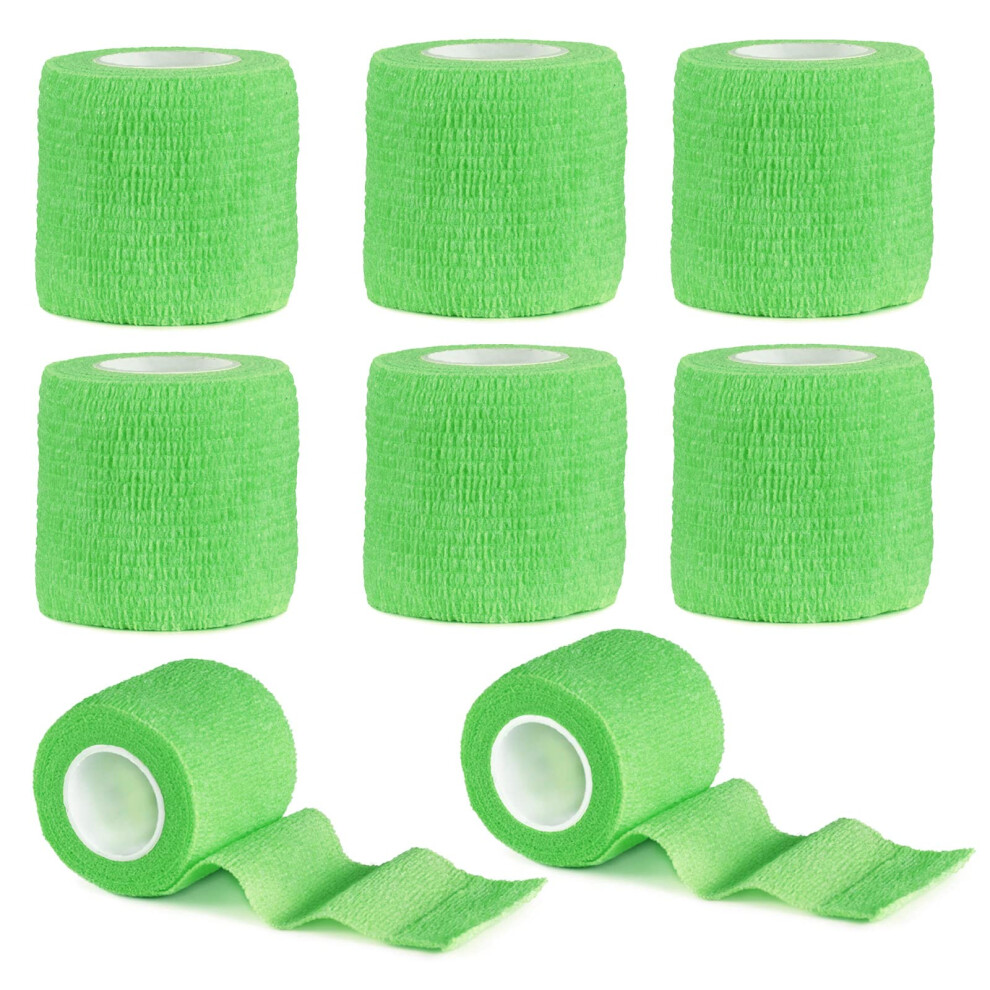Tattoo Grip Cover Wrap 8PCS Disposable NonSlip SelfAdhesive Tape for Tattoo Machine Handle Phosphor Green