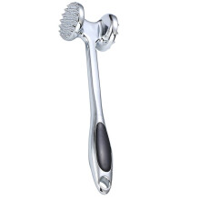 Heavy Duty Meat Tenderizer Mallet with DualSided Zinc Alloy Head for Steak and Chicken