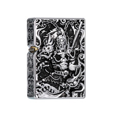 Copper Liner Refillable Kerosene Windproof Lighter OldFashioned Grinding Wheel Retro Portable WearResistant Black