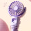 Handheld Misting Fan with Spray Function USB Rechargeable Cooling for Summer (Purple) 2