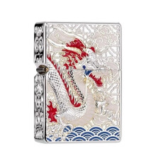 Kerosene Lighter With Embossed Metal Body Vintage Design Soft Flame Windproof Reusable For Candles Gift For Men Gold