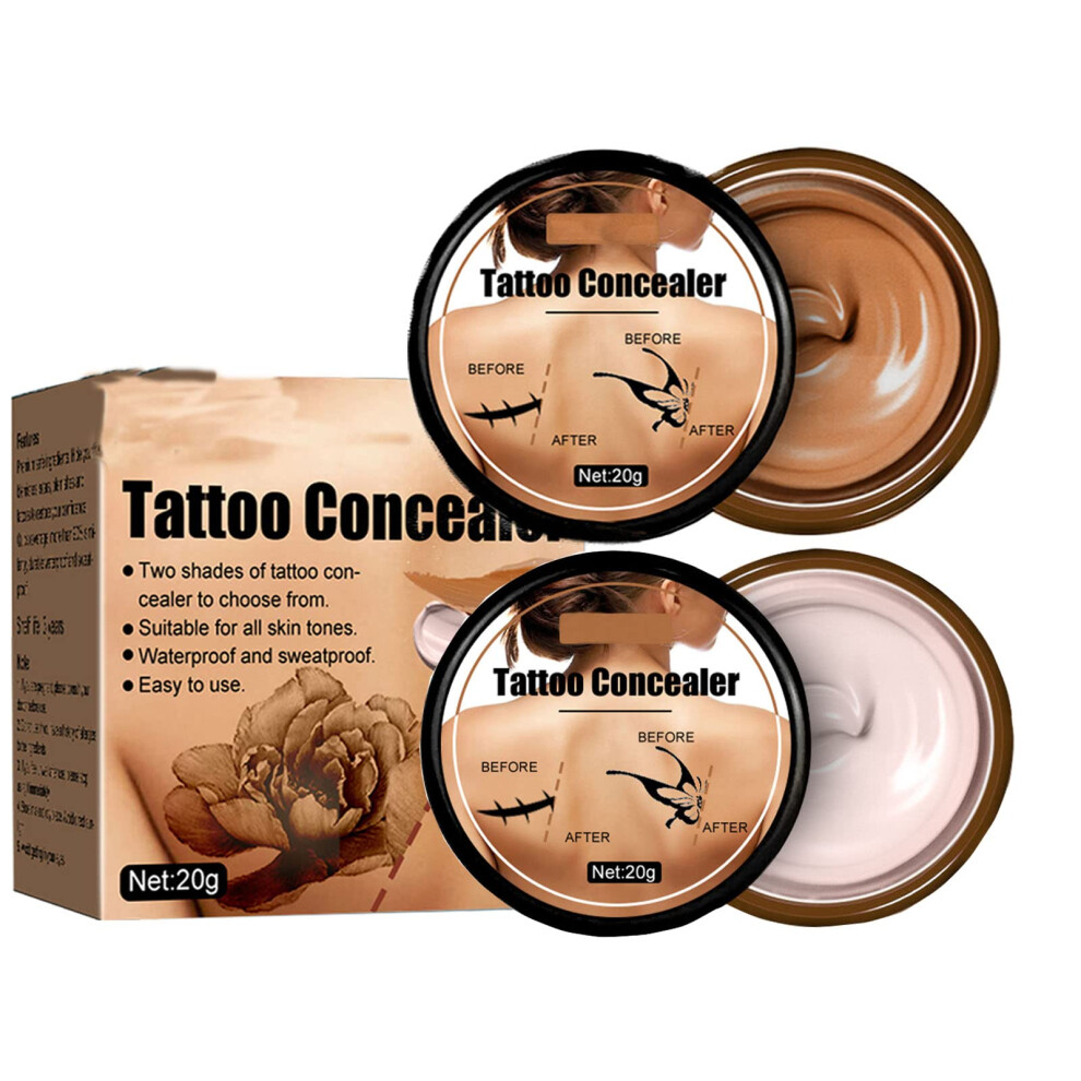 Waterproof Tattoo Cover Up Makeup for Scars and Birthmarks, Long Lasting Full Coverage Concealer