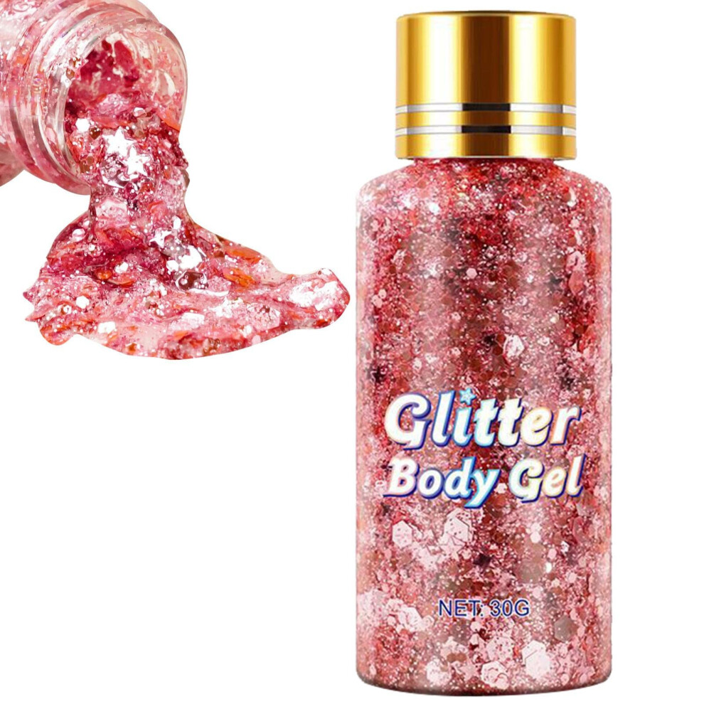 Festival Glitter Gel with MultiAngle Holographic Shine for Hair Face Nails â Safe Skin Formula