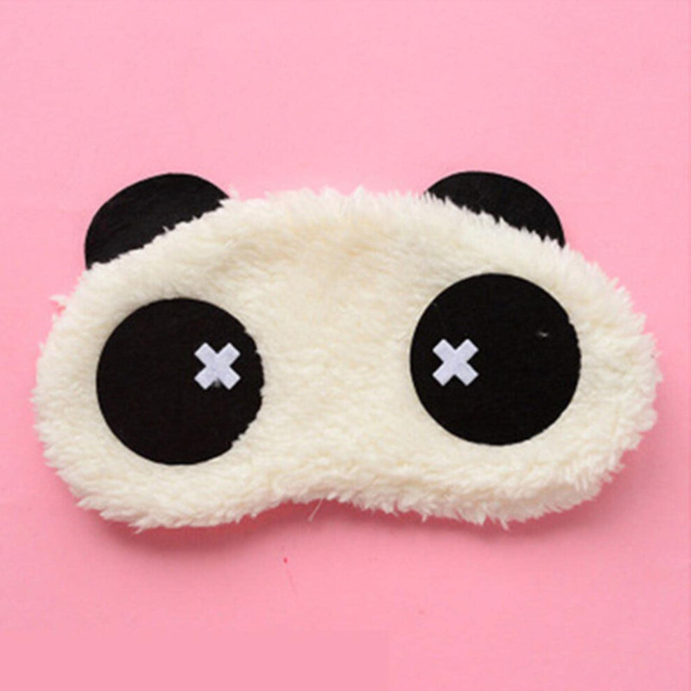 Plush Panda Sleep Mask with Soft Comfort and Complete Light Blocking for Travel and Sleeping