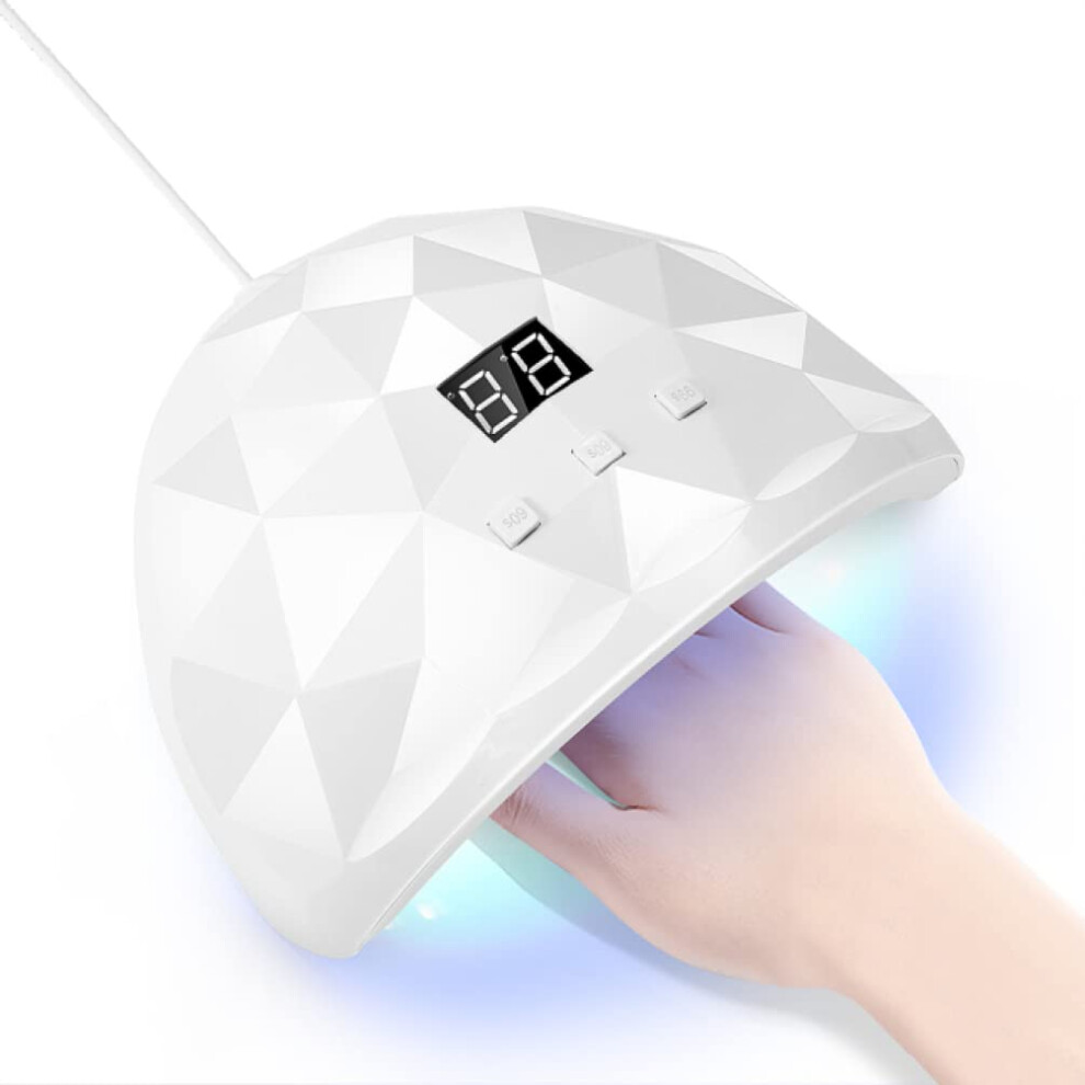 88W UV LED Nail Lamp Gel Nail Dryer with 3 Timer Settings for Fast Curing Manicure Pedicure