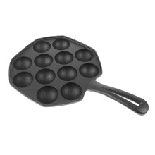 Cast Iron Takoyaki Pan with Even Heat Distribution for Quail Eggs and Japanese Home Cooking