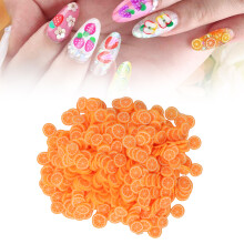 Tranches d'art pour ongles en forme d'orange, 10,0 g/paquet