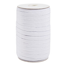10mm White Elastic Band for Sewing Waistbands and Headbands, Elasticity 100 Yards Roll